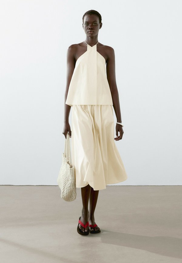 A-line skirt - mottled beige4