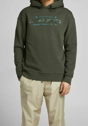 Felpa con cappuccio - dark green