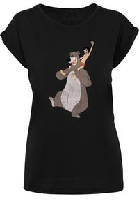 F4NT4STIC EXTENDED SHOULDER DISNEY DSCHUNGELBUCH MOGLI UND BALU - T-Shirt  print - black/schwarz