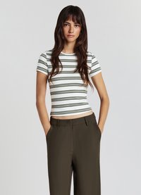 Calliope A RIGHE - T-shirt con stampa - var bianco lana