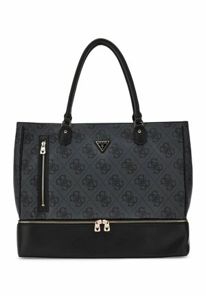 Guess, ZIP BOTTOM TOTE - Cabas - coal logo
