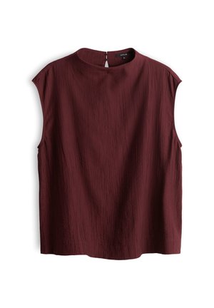 OPUS, SLIM CRINKLE FIT - T-Shirt basic - cherry jam