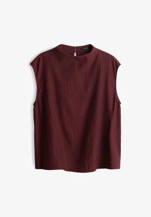 OPUS, SLIM CRINKLE FIT - T-Shirt basic - cherry jam