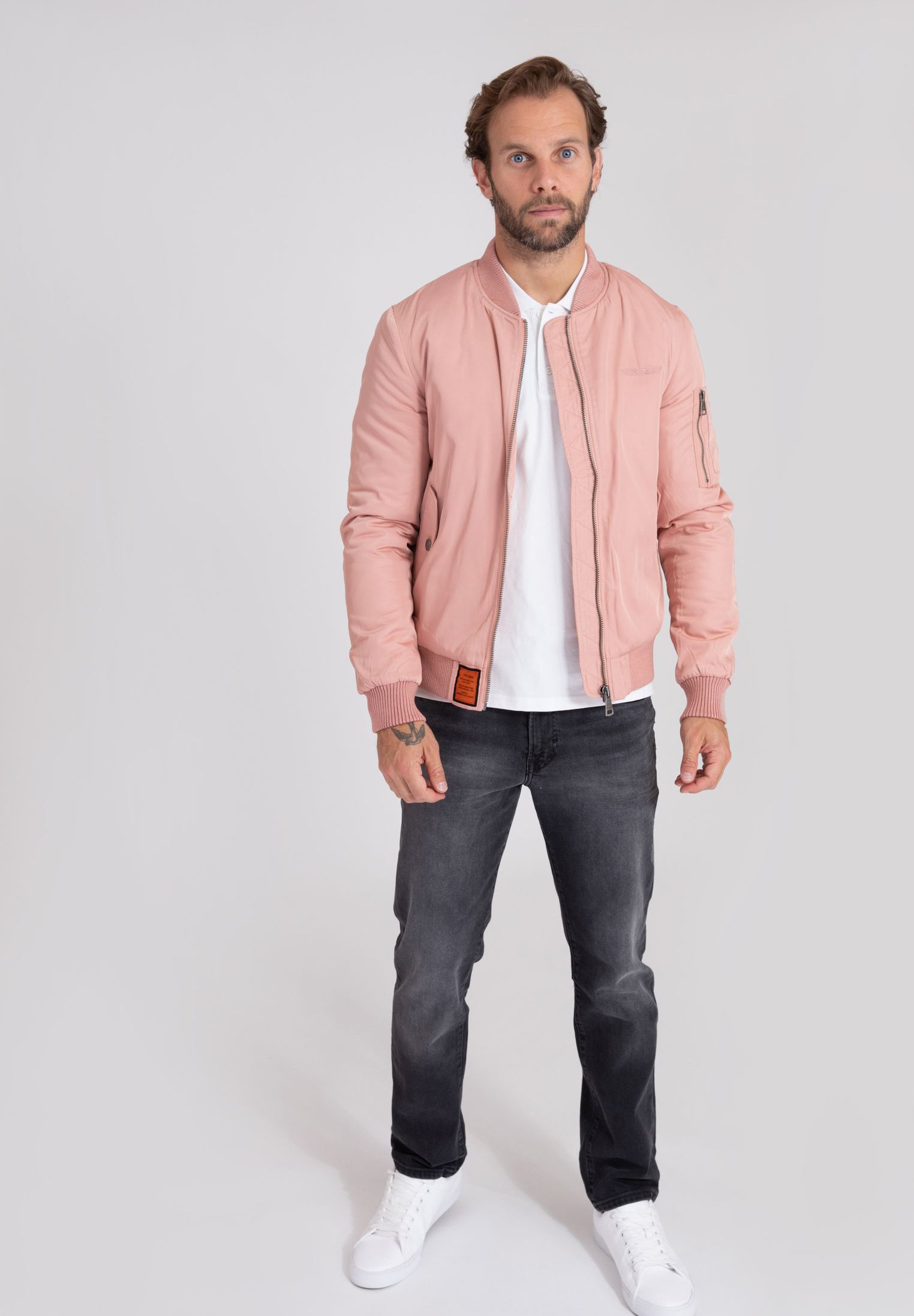 rose pink bomber jacket