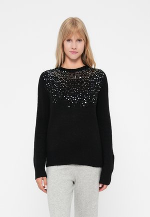 JDYAMINA O NECK SEQUIN PULLOVER - Maglione - black