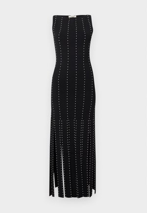 ROBE MAILLE ENCOLURE BATEAU STRASS - Maksi garuma kleita - noir