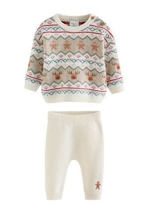 Next, CHRISTMAS KNITTED JUMPER AND LEGGINGS SET UNISEX - Jersey de punto - neutral fairisle