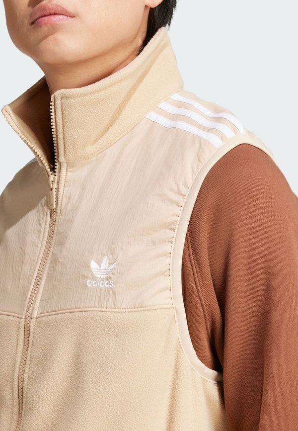 ADICOLOR 3-STRIPES MICROFLEECE - Waistcoat - magic beige2