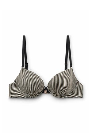 Calzedonia, PUSH-UP GOLDEN STRIPES - Bikini-Top - black
