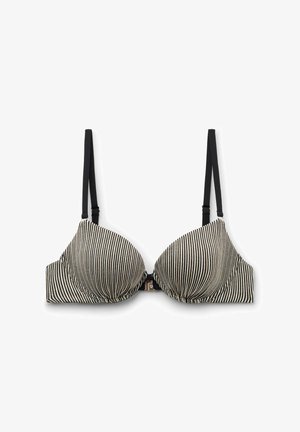 Calzedonia, PUSH-UP GOLDEN STRIPES - Bikini-Top - black
