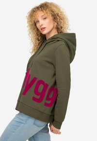 LAURASØN WORDING,  LANGARM - Felpa con cappuccio - khaki