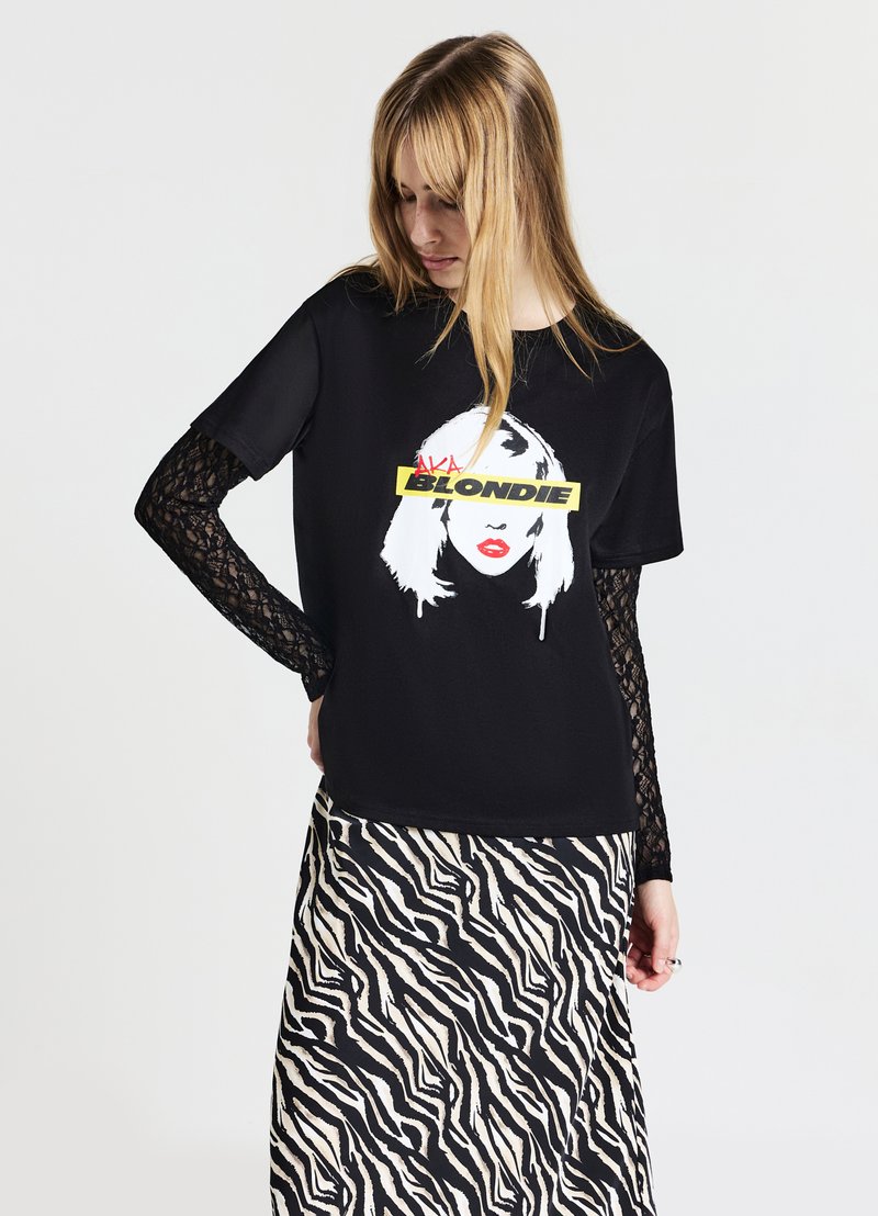 Calliope BLONDIE - T-shirt con stampa - ultrablack