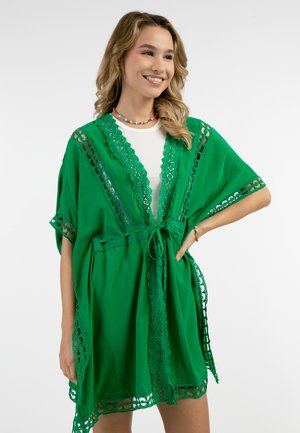 KIMONO MIT LOCHSPITZE MAHISHA - Strandkiegészítő - grün
