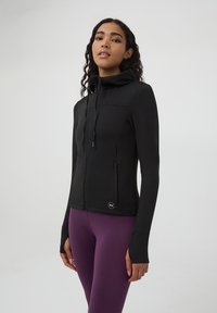 Terranova CON CAPPUCCIO IN TECNICO - Felpa con zip - nero