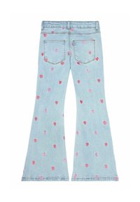 The New EMBROIDERY - Trapezaste traperice - light blue denim