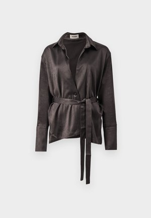 NEEL SHIRT - Bluza z gumbi - espresso