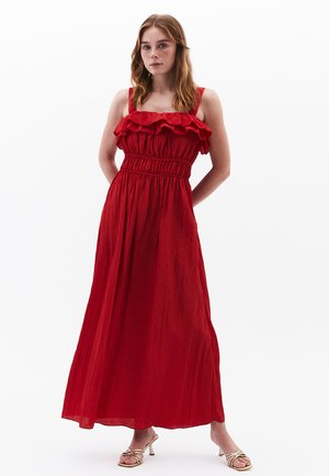 FRILL DETAILED - Maxi dress - racing red