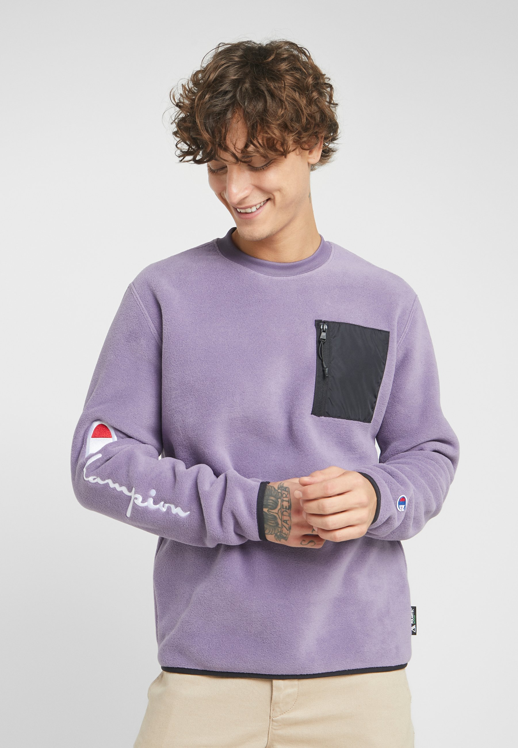 Champion Reverse Weave SLEEVE SCRIPT CREWNECK Fleecegenser Champion Reverse Weave SLEEVE SCRIPT CREWNECK Fleecegenser