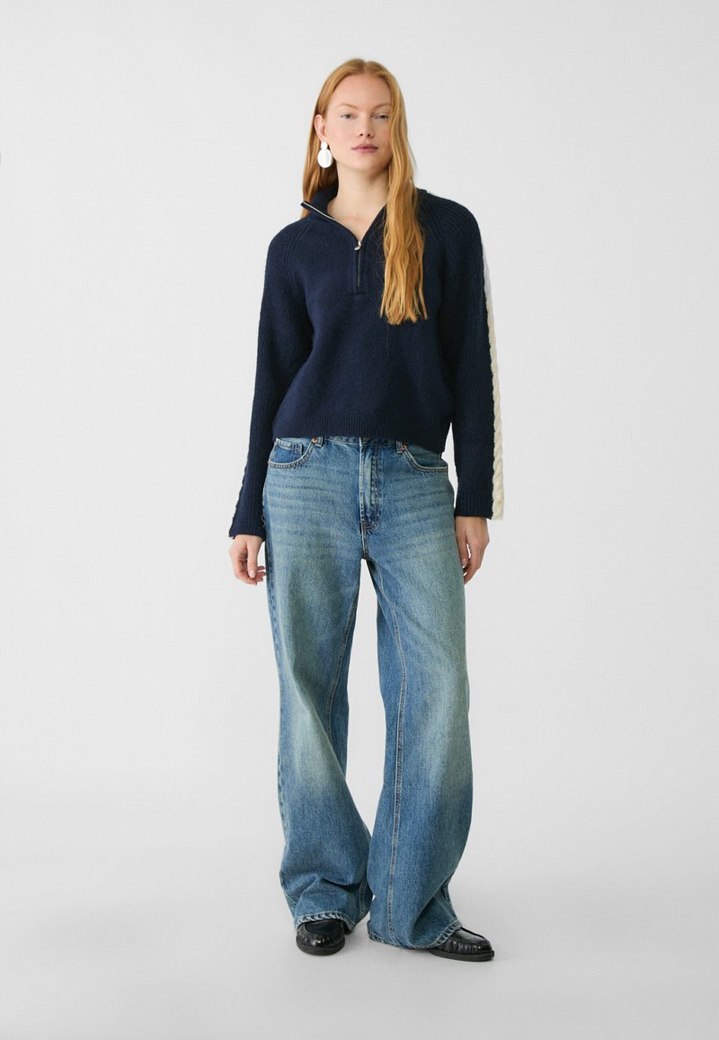 Stradivarius Trui donkerblauw Stradivarius Trui donkerblauw