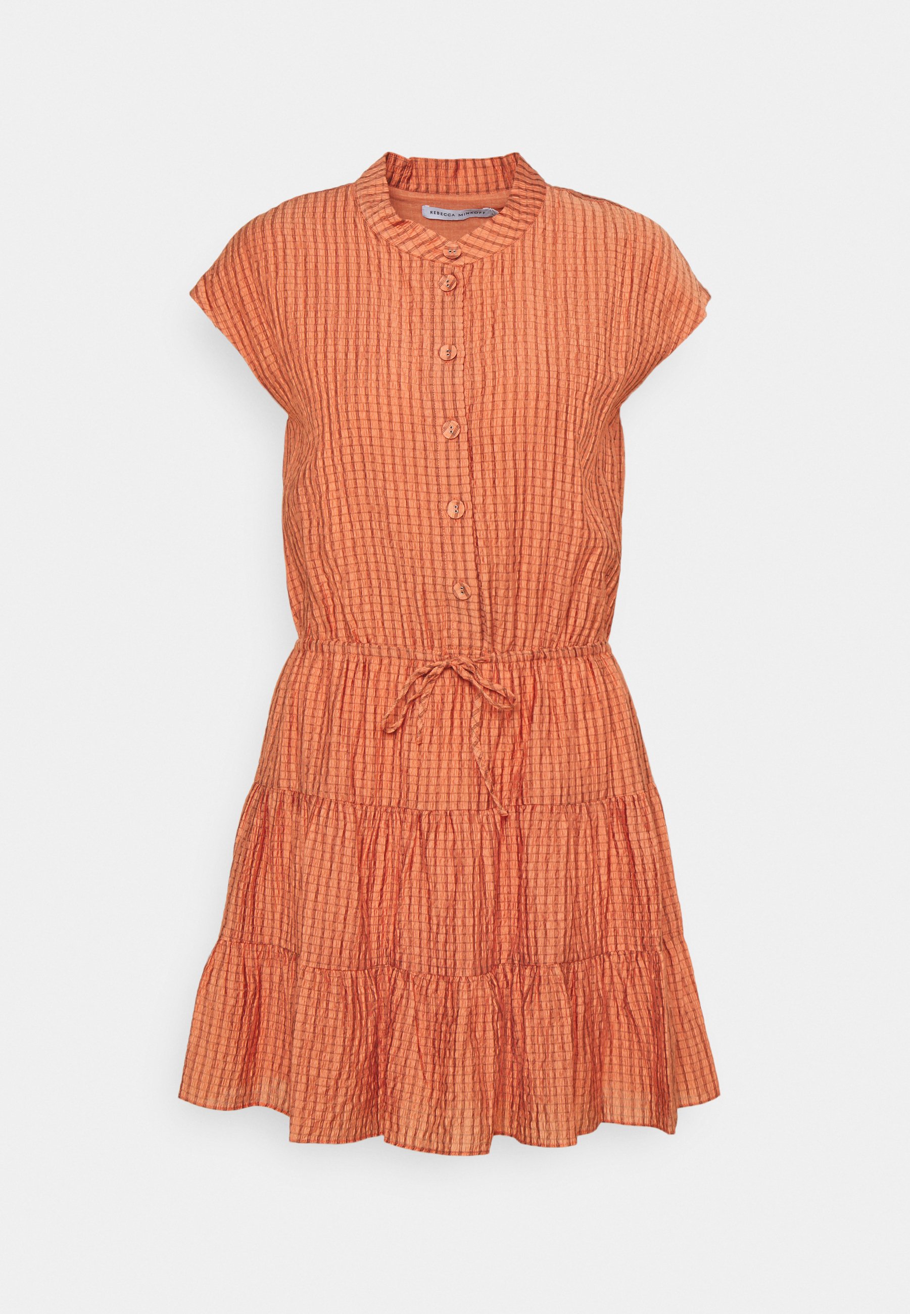 peach shirt dress