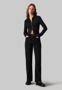Calvin Klein Jeans ZIPPER LONGSLEEVE MILANO - Jopica - ck black