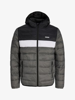 Jack & Jones JJVINCENT PUFFER HOOD - Jas - castlerock/blocking