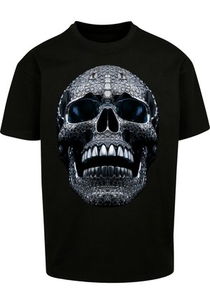 DIAMOND SKULL - Apdrukāts T-krekls - black