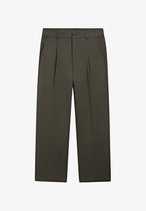 Massimo Dutti, RELAXED FIT DARTED PANTS - Broek - khaki