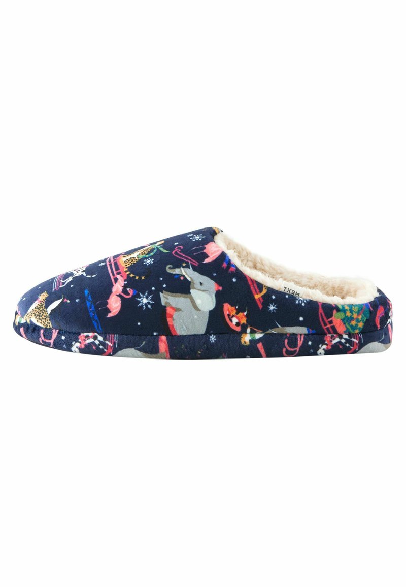Next REGULAR FIT - Tohvelit - navy skiing animals