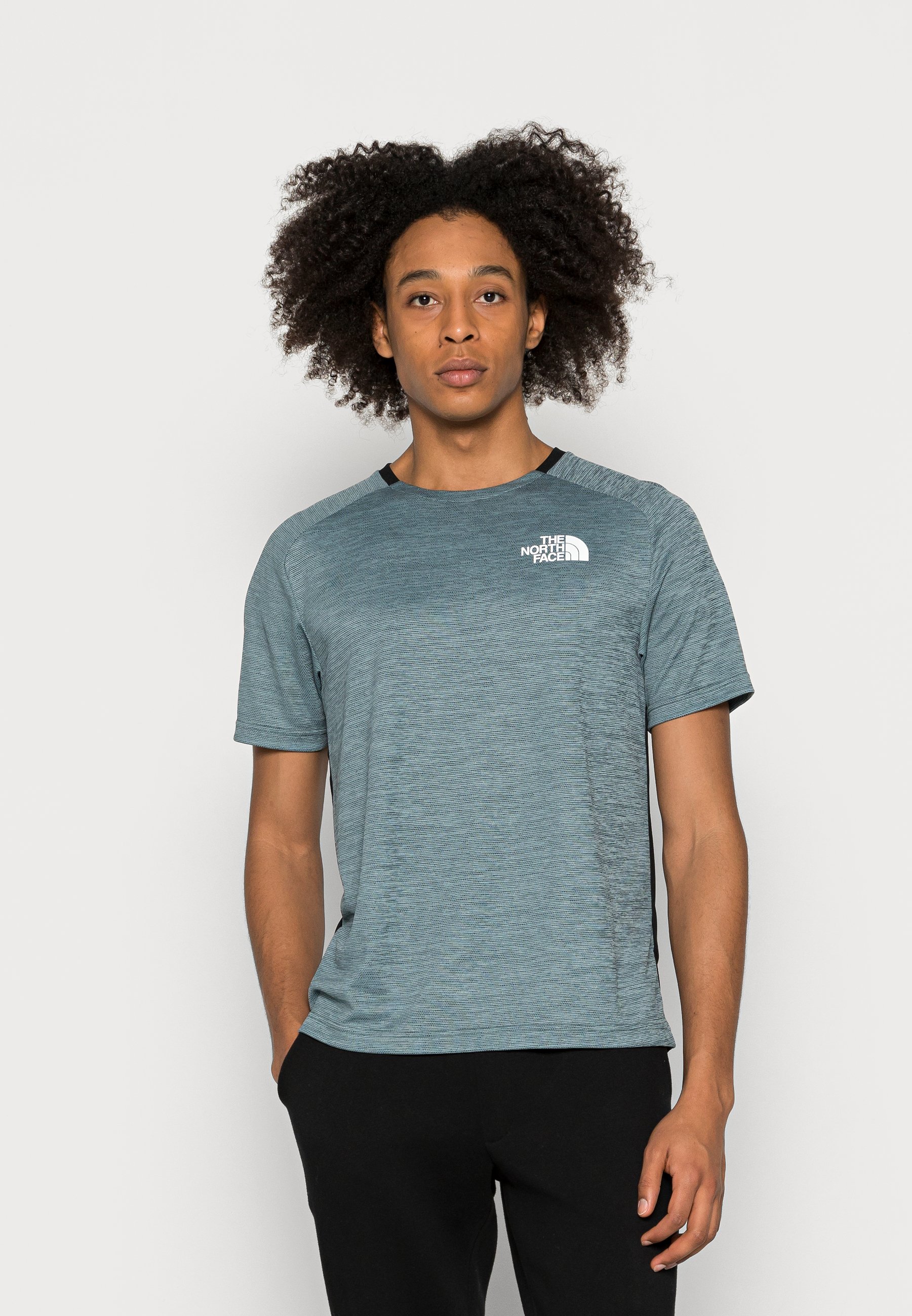 north face colour block t shirt