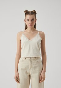 VILA - VICORALLA V NECK SINGLET - Top - eggnog Miniatuurafbeelding 1