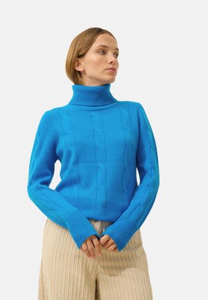 ESTELLE TURTLENECK SWEATER - Pullover - azure