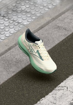 WAVE RIDER 29 - Chaussures de running sur route - snow white/bistro green/creme de menthe