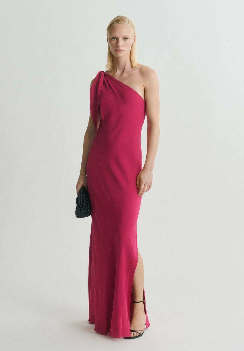 open lace back dress MANGO
