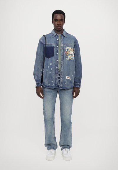 Evisu VIRTUAL VACATION PRINT & SEAGULL SHIRT - Camicia - dark blue denim