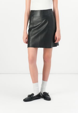 SLFNEW SKIRT - Usnjeno krilo - black