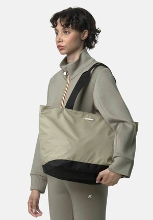 K-Way, BORSA K-WAY SHOPPER GRANDE CLERE K7127MW - VERDE CLERE V15 GREEN LICHEN - Shopping bag - beige lt