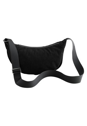 Mustast velvetist vöökott kõverate servadega, hõbedase luku ja tasase nailonist reguleeritava rihmaga. Tekstuuriga pind peente soontega.