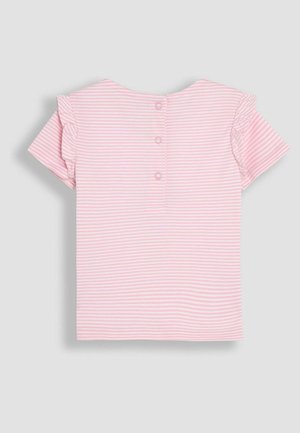JoJo Maman Bébé REGULAR FIT-APPLIQUÉ FRILL SHOULDER - Print T-shirt - pink ice cream