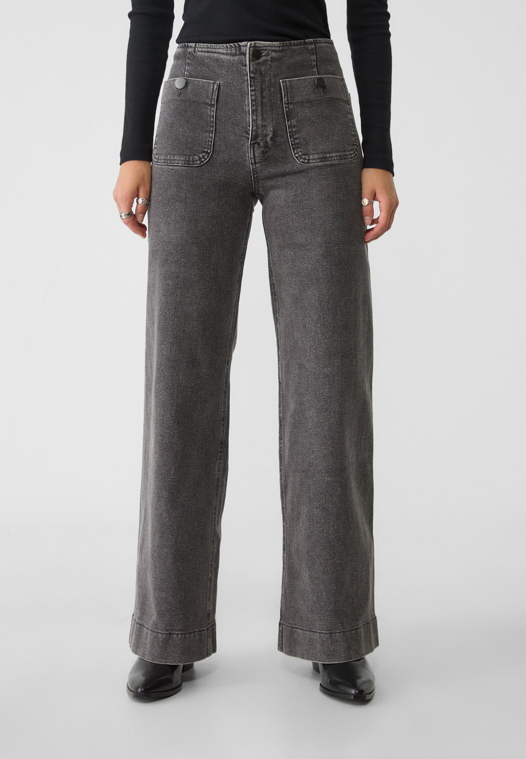 Jean Stradivarius Taille 38 - Coupe Mom Bleu - Occasion Très Bon état