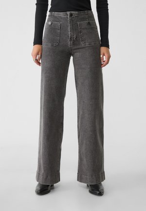 Stradivarius MINIMALIST WITH POCKETS  - Široké džíny - used denim