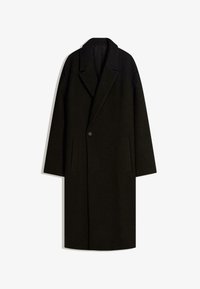 Bershka DOUBLE-BREASTED TEXTURE Klassischer Mantel black