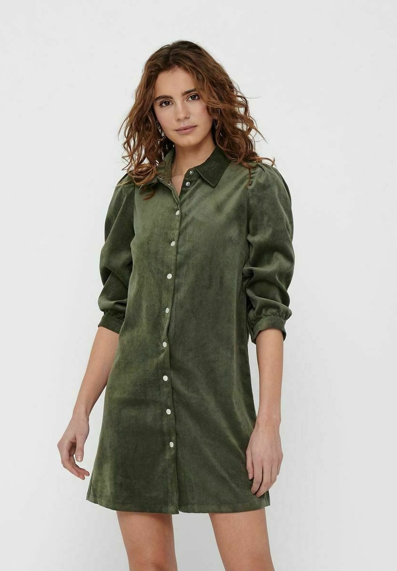 ONLY ONLRILLA PUFF DRESS Blusenkleid kalamata/khaki Zalando.at