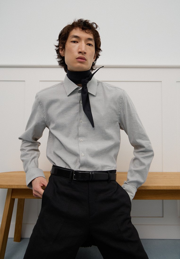 Boss Zakelijk overhemd grijs Boss Zakelijk overhemd grijs