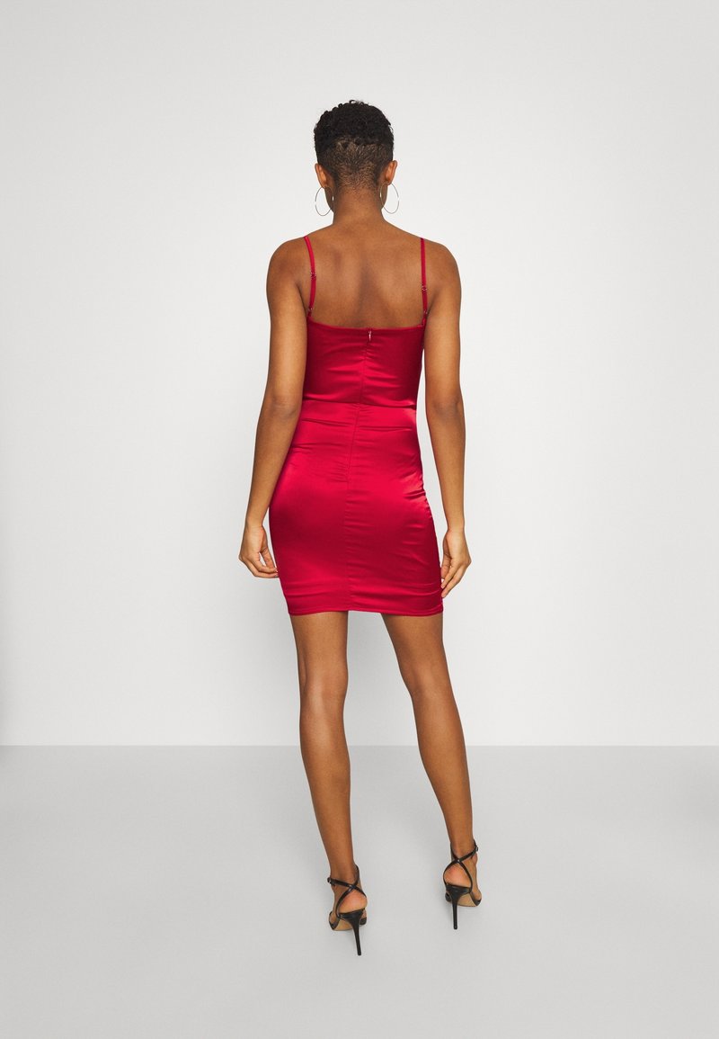 strapless open back dress Missguided Red Dress 6