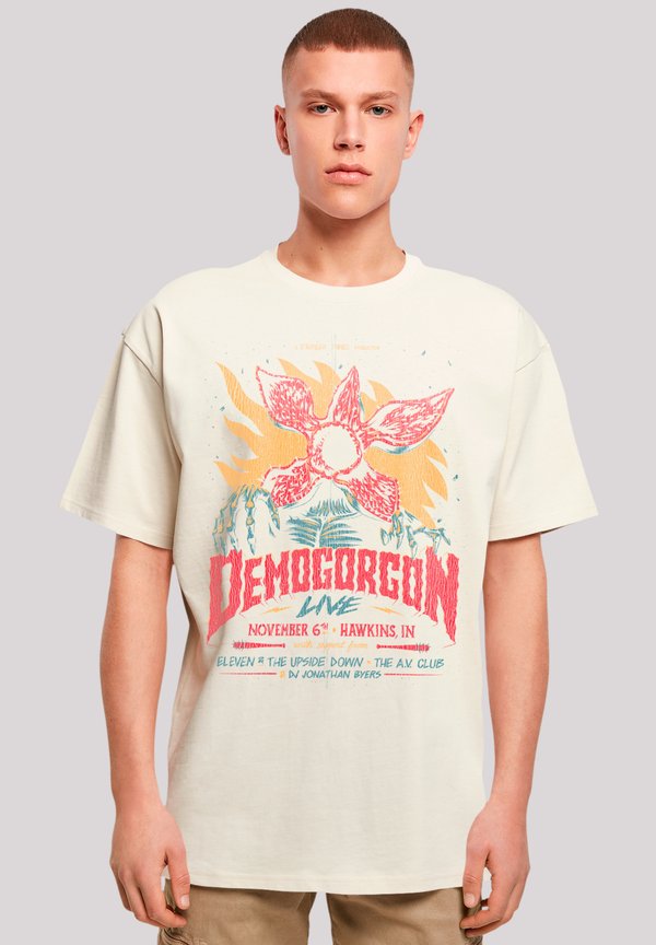 STRANGER THINGS DEMOGORGON POSTER NETFLIX TV SERIES - T-Shirt print - sand