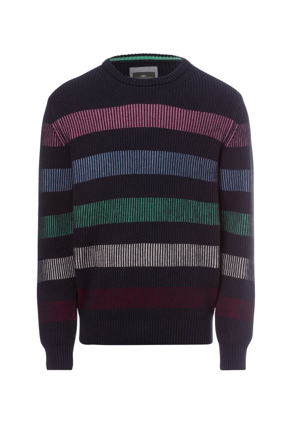 Strickpullover - marine mehrfarbig