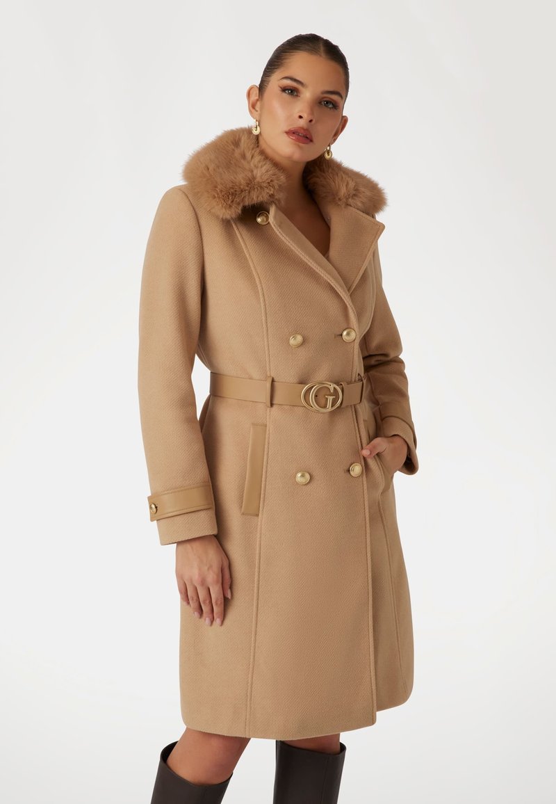 Guess - AMELIA DOUBLE BREAST - Classic coat - beige, Enlarge