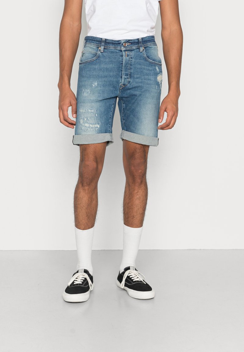 Replay AGED Jeans Shorts medium blue/darkblue denim Zalando.at
