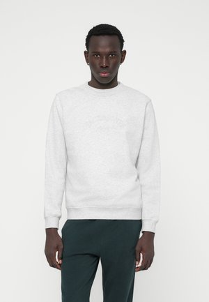 Jack & Jones JORBLEECKER BRANDING CREW - Felpa - bright white melange